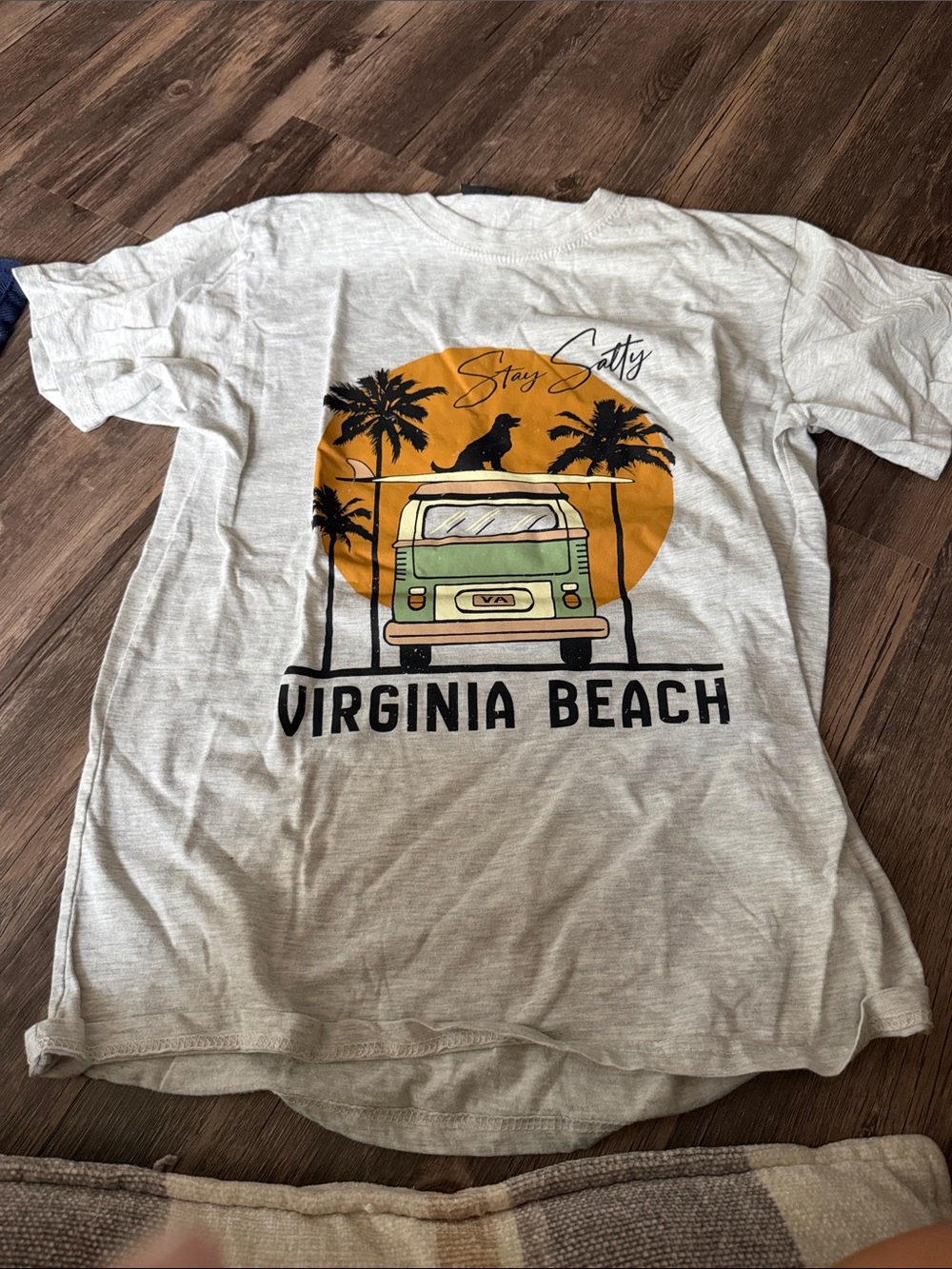 Virginia Beach Stay Salty Graphic Tee - White